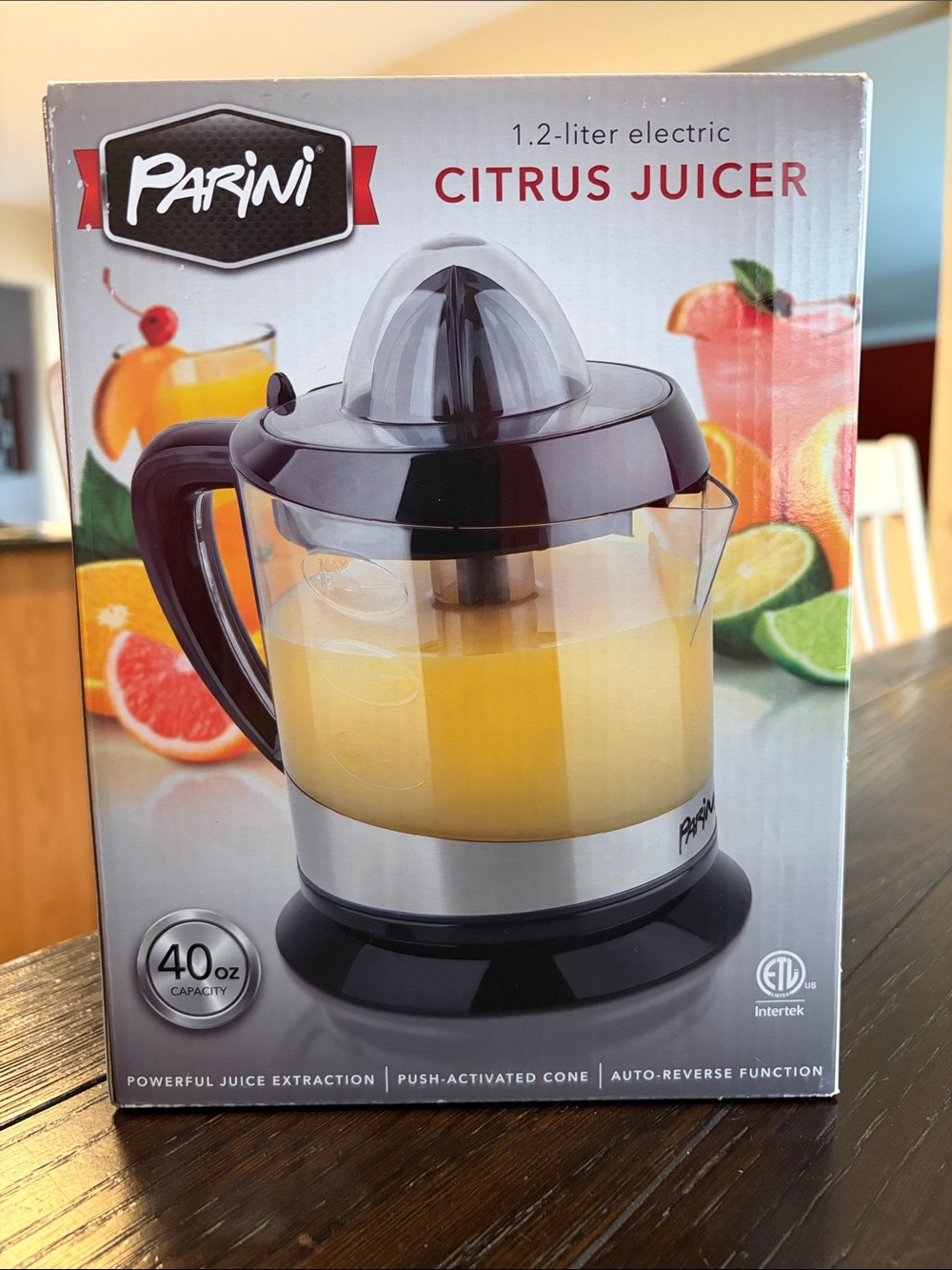 Parini Black 1.2L Electric Citrus Juicer